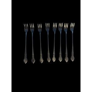 Vtg Northland Stainless Steel  Oneida‎ Set Of 8 Cocktail Forks